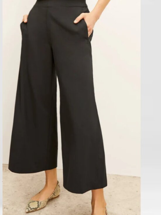 MM Lafleur Pants - M.M. Lafleur The Elena Travel Culotte OrigamiTech Black M